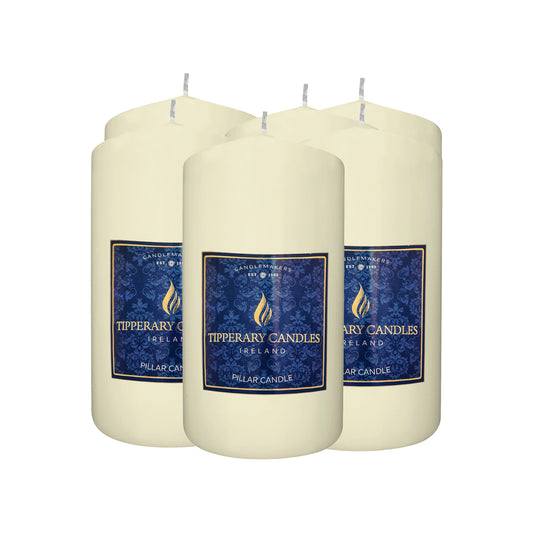 Ivory Pillar Candle - W100mm/H200mm - Case 6