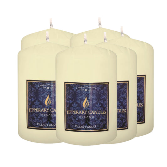 Ivory Pillar Candle - W100mm/H150mm - Case 6