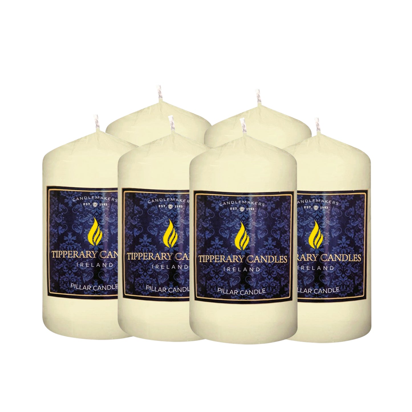 Ivory Pillar Candle - W70mm/H120mm - Case 6